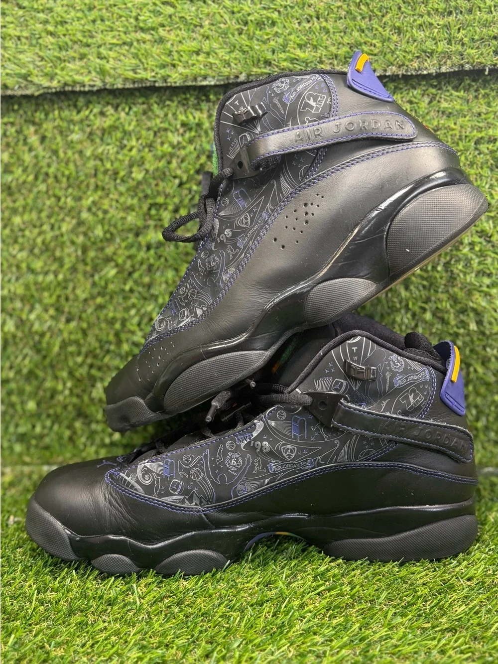 Size 10.5 Nike Jordan 6 Rings Black/Varsity Dark Red Concord Classic 322992 061